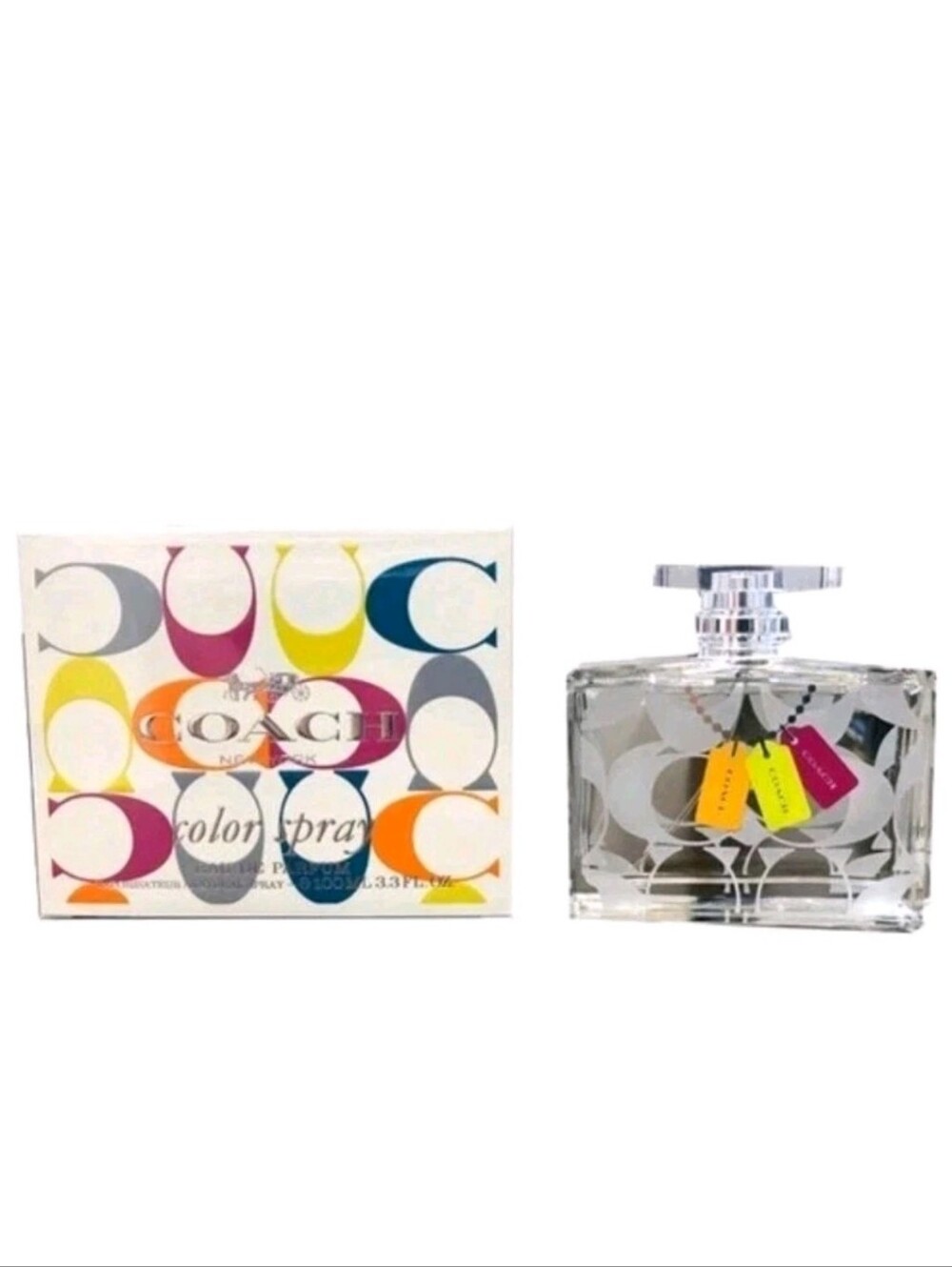Coach Color Spray Women EDP- Clear Bottle with Multicolor Tags NEW